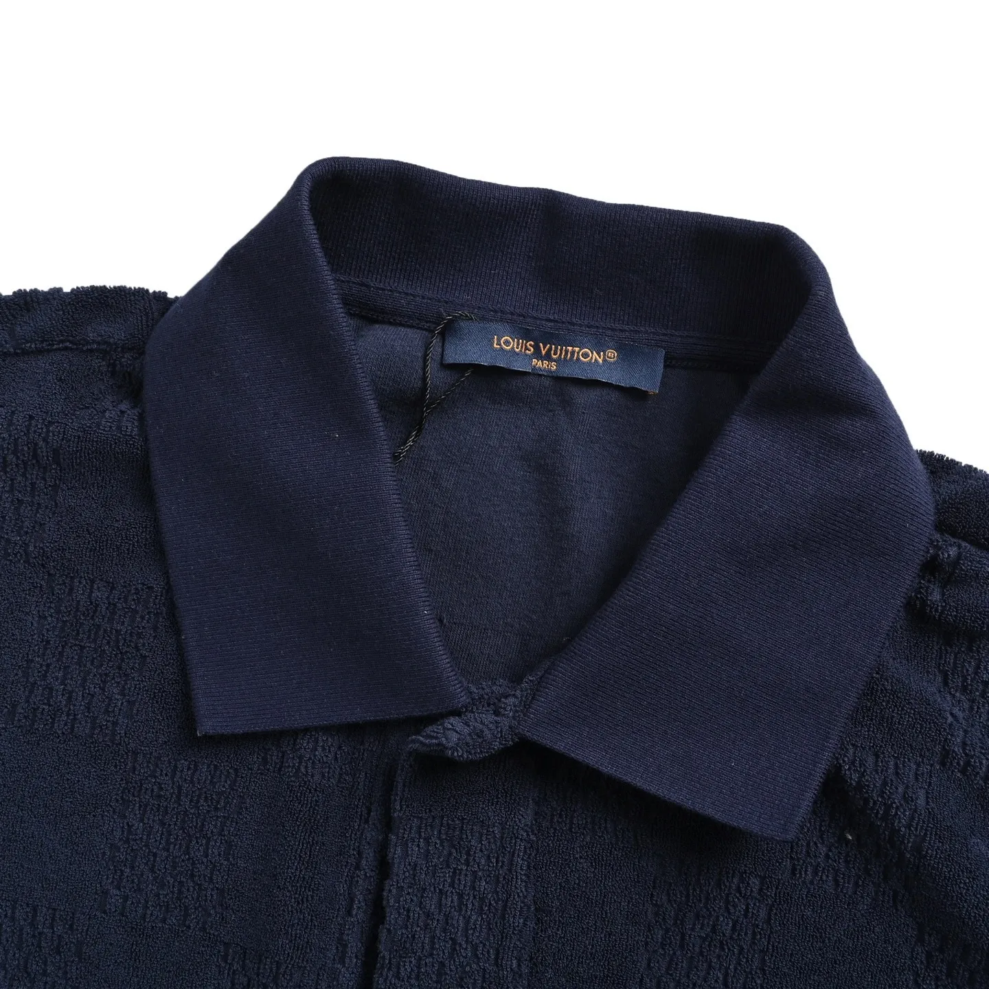 Louis Vuitton/Louis Vuitton 25ss dark checkerboard terry short-sleeved shirt